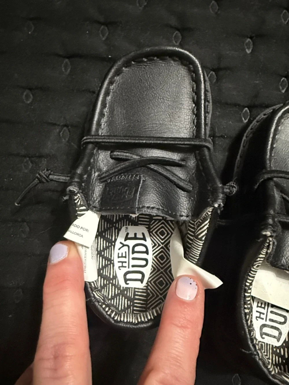 Hey Dude Kids Black Moccasin Slip-On Shoes